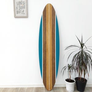 Decorative surfboard beach room decor wall art sign Wooden