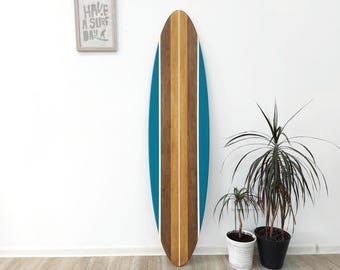Decorative surfboard beach room decor wall art sign Wooden