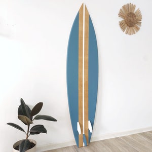 Surfboard Wall Art Decor with Fins Custom colors Beach Coastal decor Decorative surf board