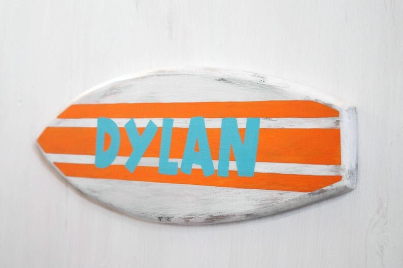 Custom surfboard name plate personalized sign surf decor Etsy