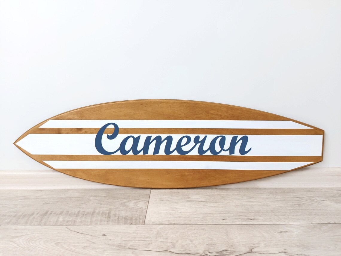Personalized surfboard sign decorative surfboard wall art Etsy