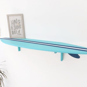 Wood surfboard shelf Beach themed decor