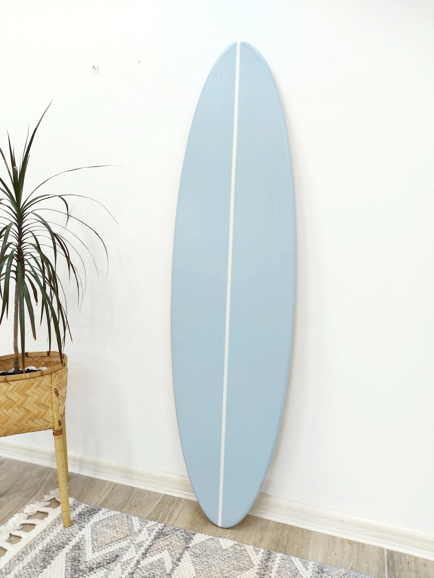 Surfboard wall art decor -  Decorative Surfboard Sign with Custom Colors for Beachy Themed Home Decor Guest book sign