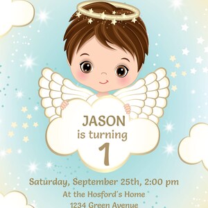 Little Angel Birthday Invitation Template Printable - Etsy