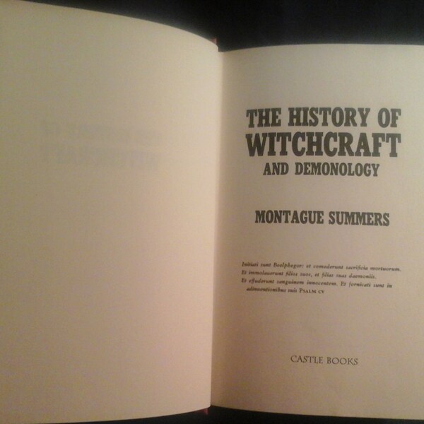 1992 the history of witchcraft and demonology, montague summers