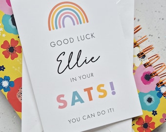 Personalised Good Luck in your SATS Card