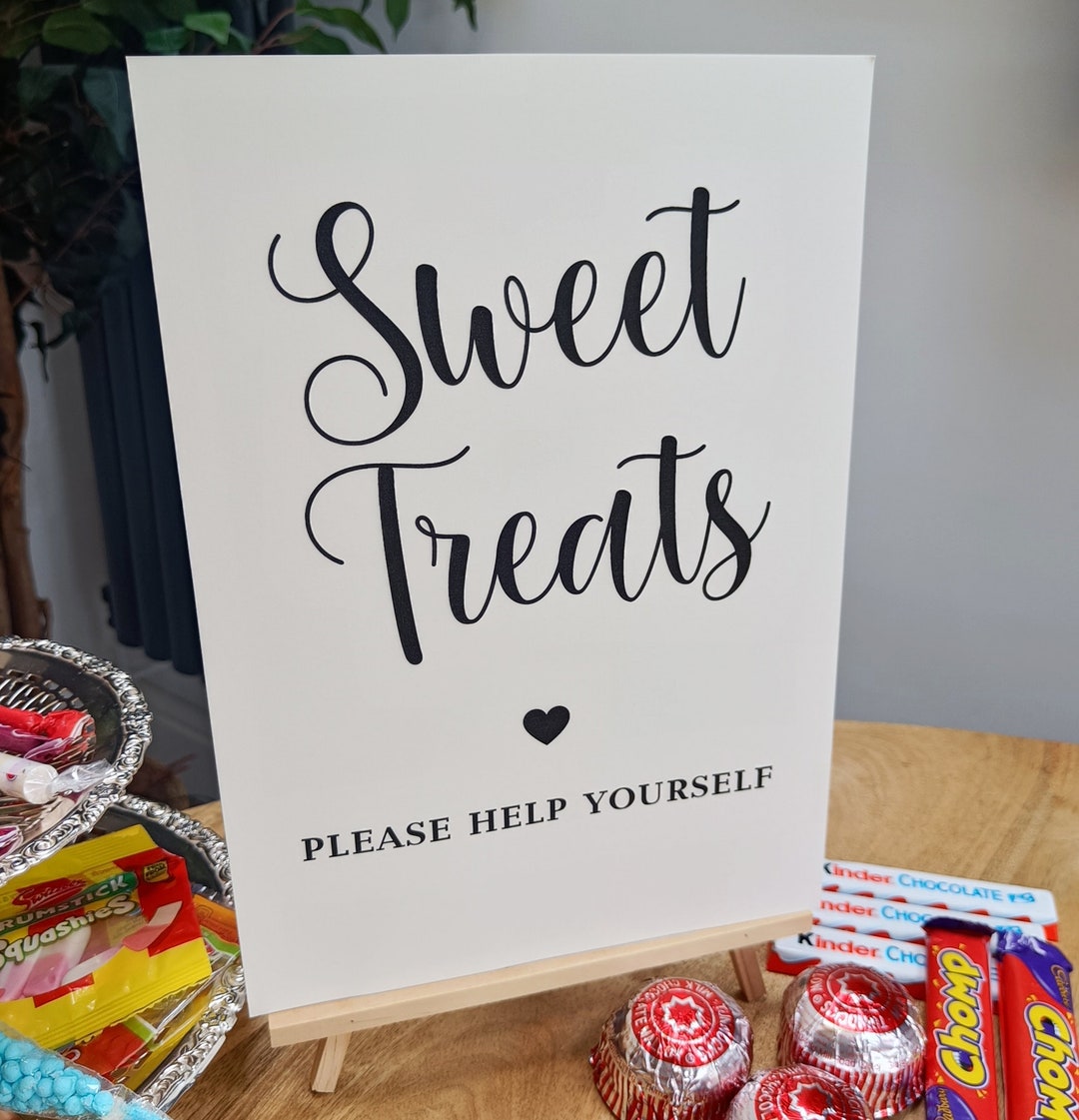 Sweet Treats Sign (wedding, Baby Shower, Christening Etc) - Etsy UK
