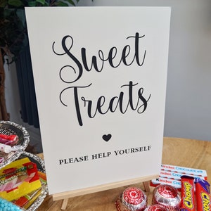 Sweet Treats Sign (Wedding, baby shower, christening etc)