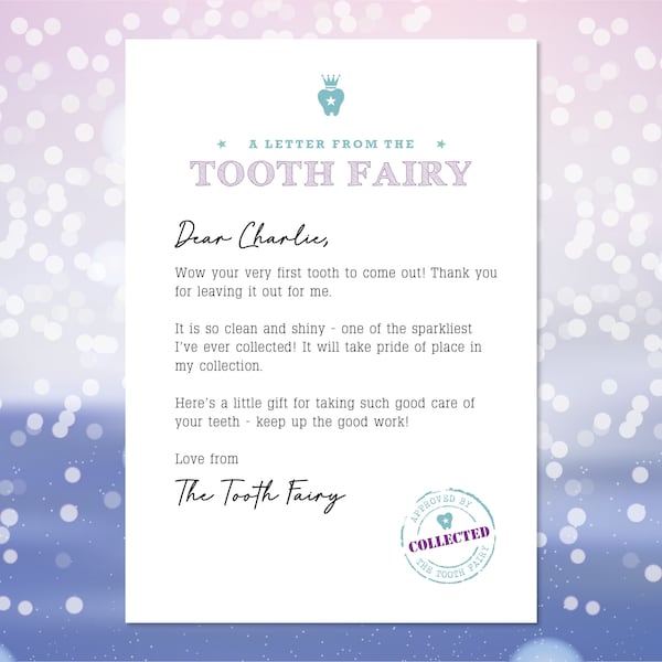 Tooth Fairy Letter Etsy UK
