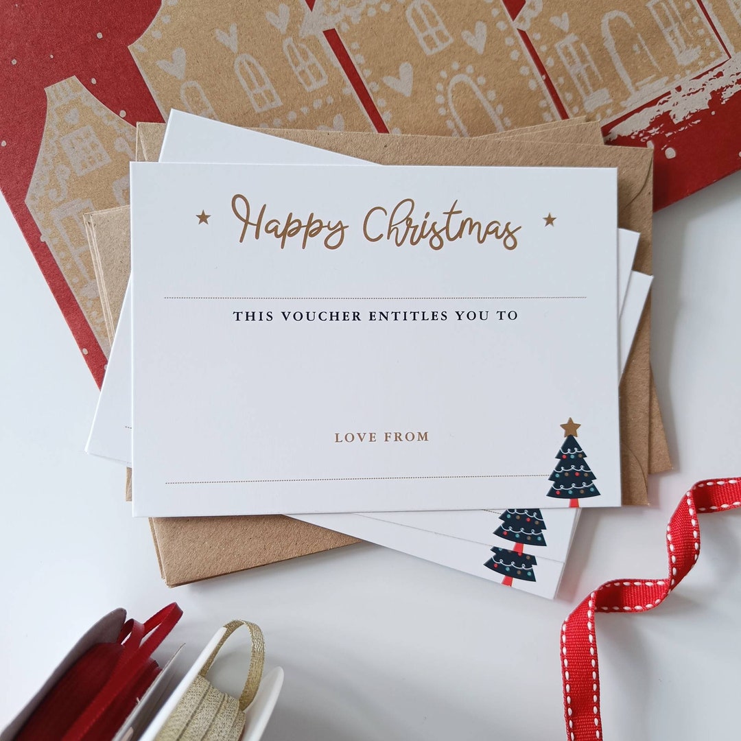Blank Christmas Gift Voucher - Etsy UK