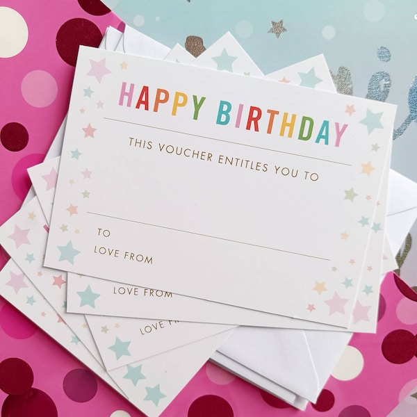 Blank Birthday Gift Voucher(s)