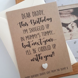 Happy Birthday Daddy from the Bump Flat Keepsake Card