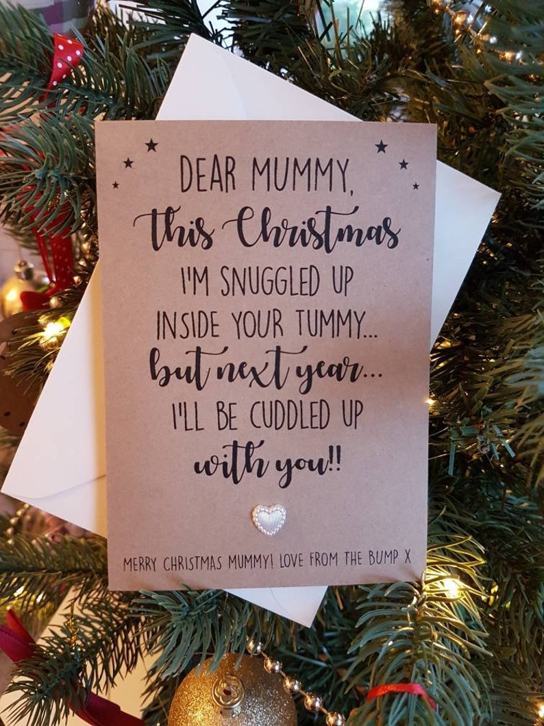 Merry Christmas Mummy from the Bump Flat Keepsake Card image 1