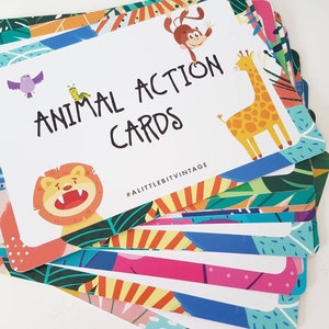 Animal Action Cards