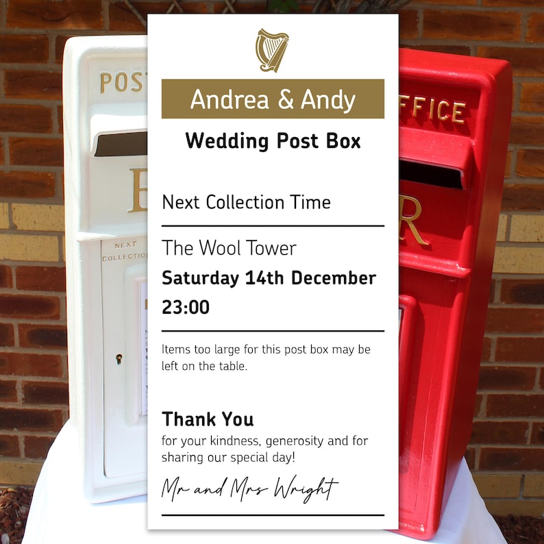 Post Box Sign DIGITAL DOWNLOAD (sign Only for Weddings, Christenings ...