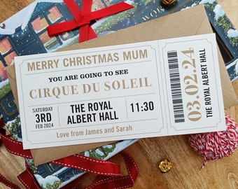 Personalised Christmas/Birthday Theatre/Show Ticket (ANY TEXT)