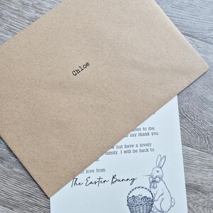 Personalised Easter Bunny Letter A5 Yes