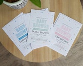 Personalised Baby Shower Invites (pack of 5)