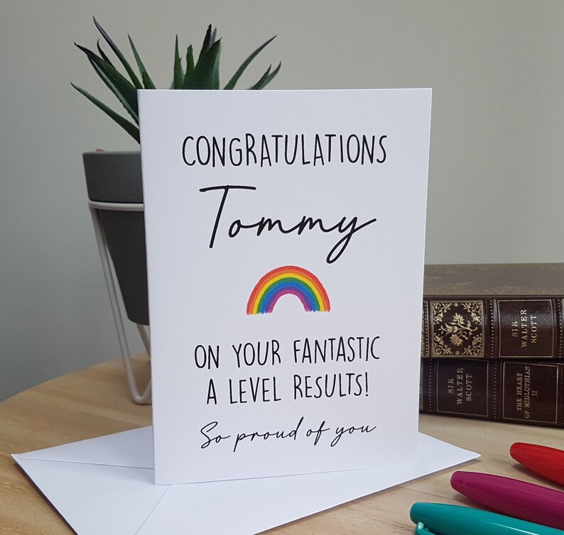 Personalised A Level Exam Results Congratulations Card - Etsy UK