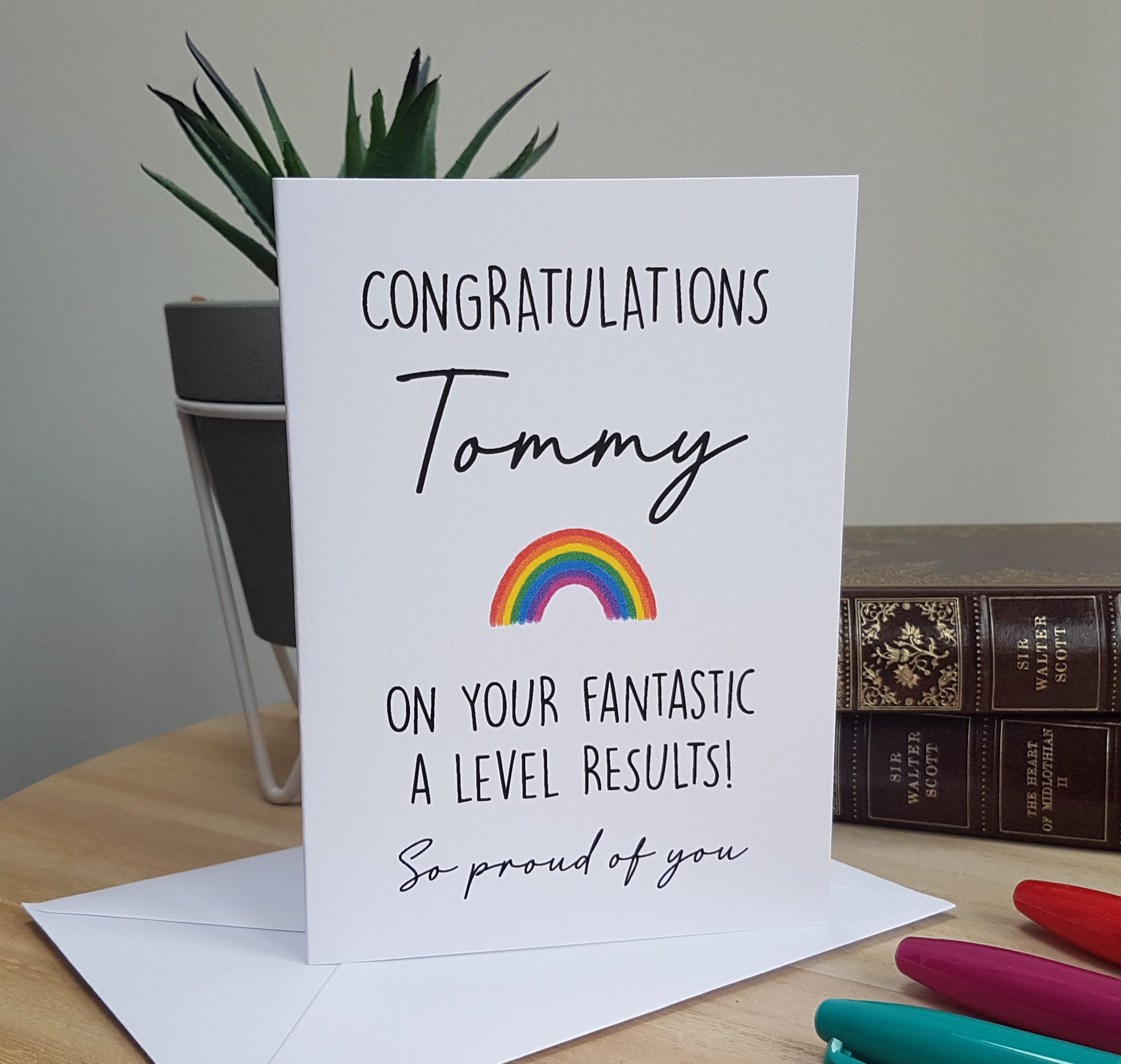 Personalised A Level Exam Results Congratulations Card - Etsy UK