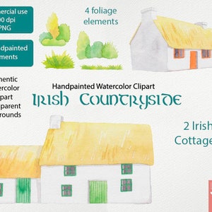Watercolor clipart St Patricks, Commercial use PNG Day Irish Clip Art Handpainted watercolor clipart LittleAcornGraphics cardmaking poster
