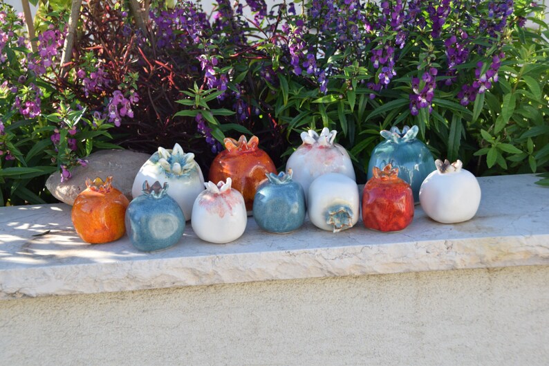 Ceramic pomegranate Made in Israel Judaica souvenir Rosh Hashana gift Home decor Housewarming gift