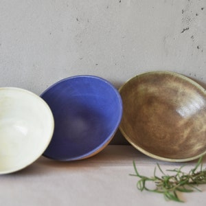 Ceramic Bowls Set, Handmade Ceramic Bowls, Housewarming Gift, Wedding Gift, Functional Ware, Pastel Colored Small Bowls image 3