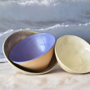 Ceramic Bowls Set, Handmade Ceramic Bowls, Housewarming Gift, Wedding Gift, Functional Ware, Pastel Colored Small Bowls image 9