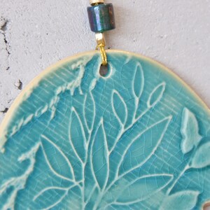 Turquoise Hamsa, Ceramic Hamsa, Wall Decor, Talisman, Home decor, Housewarming gift image 3