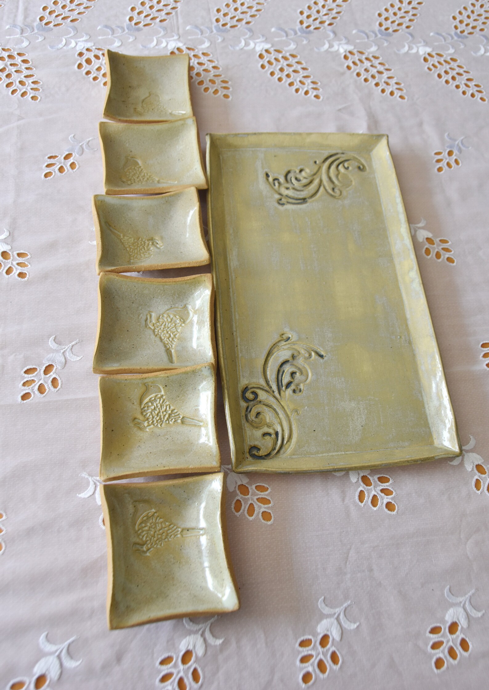 Ceramic Seder Plate, Passover Plate, Passover Gift, Handmade Ceramic