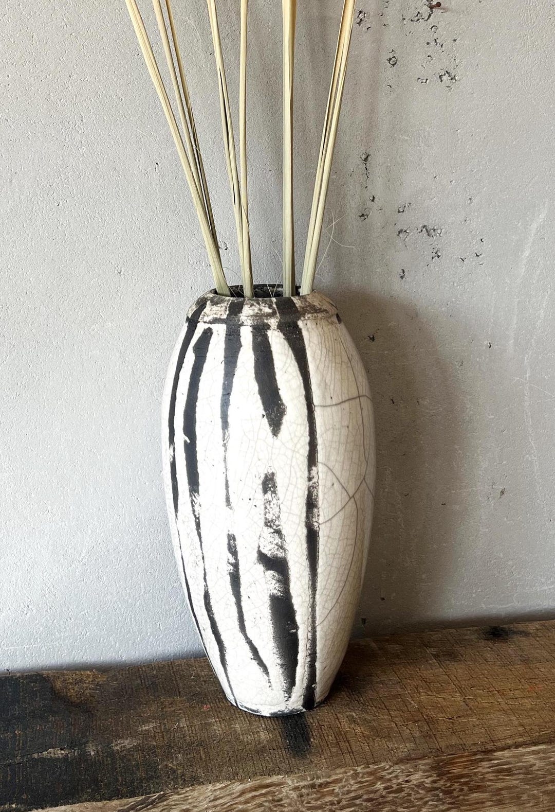 Handmade Raku Pottery Vase - Unique Artisan Pottery for Home Decor - Etsy