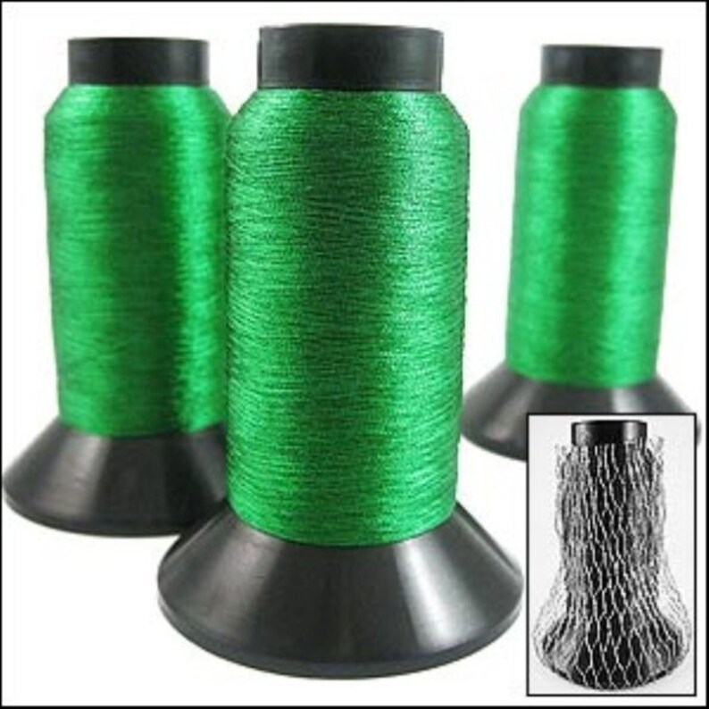 Embroidery Thread Emerald Green Lurex Thread Thread Yarn Etsy