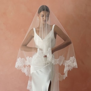 2 tier shop lace wedding veil