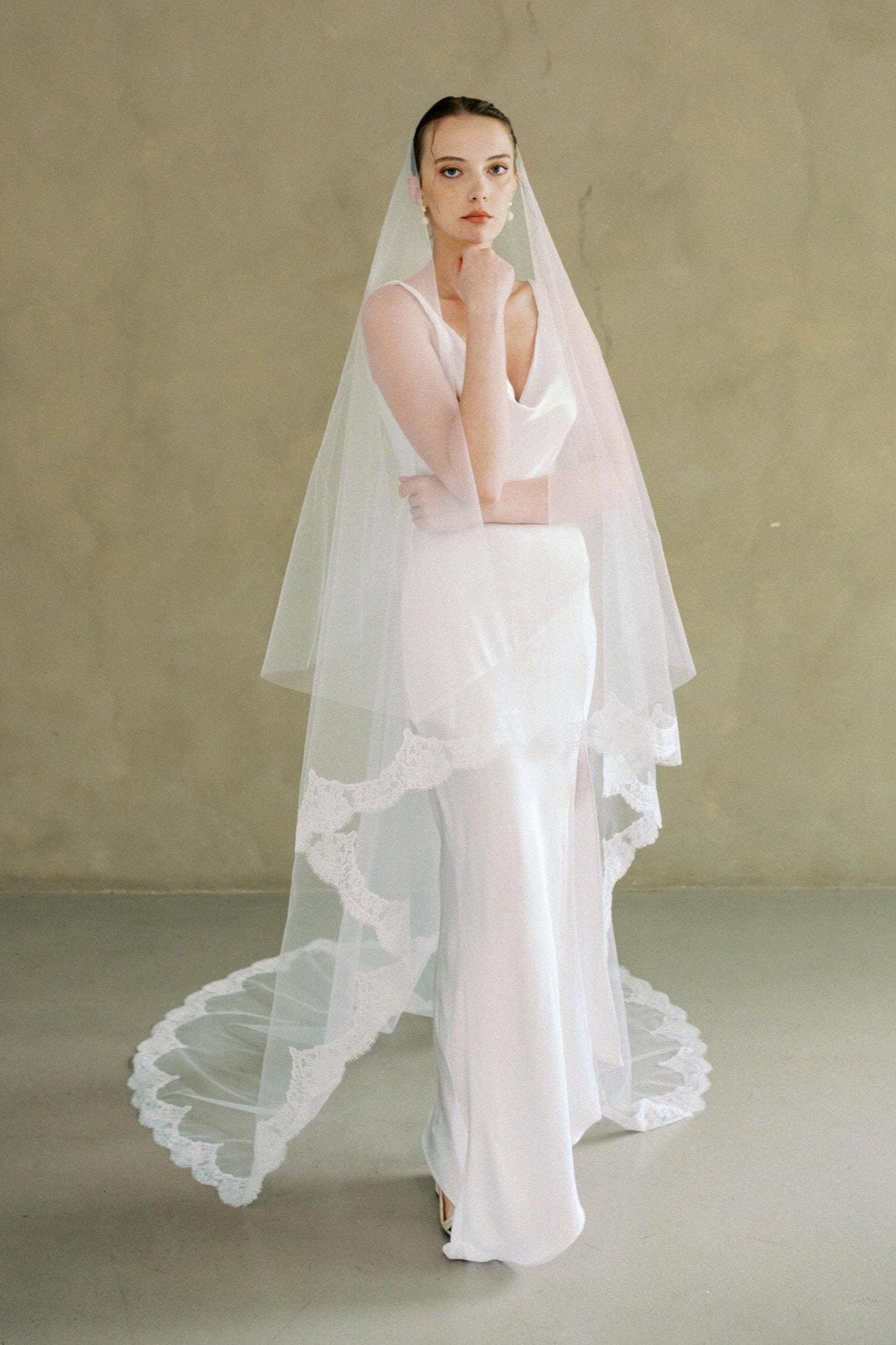 Beige Veil - Etsy, image size:1490x2235