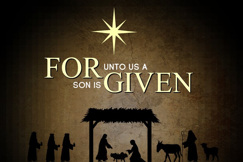 Unto us a son is given 4x6 Digital download | Etsy