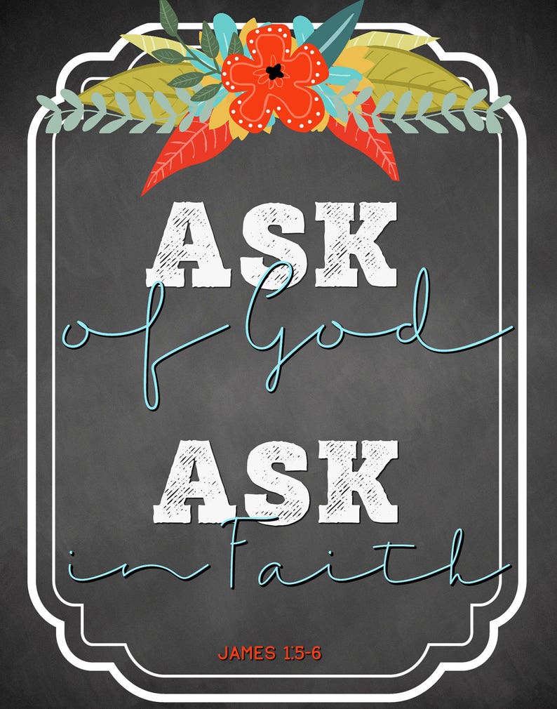 2017 LDS Mutual Theme Ask of God Ask in Faith 11x14 | Etsy