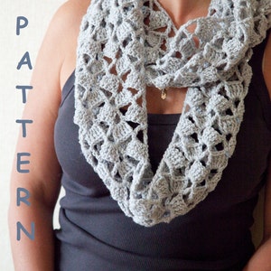 Crochet infinity scarf with 1 seam - Easy crochet scarf pattern - Promo price