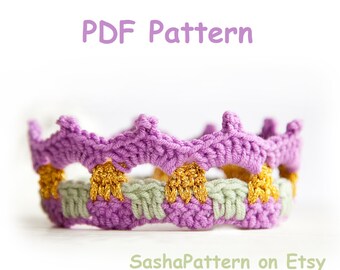 CROCHET baby multi-colored CROWN - PROMO price pattern