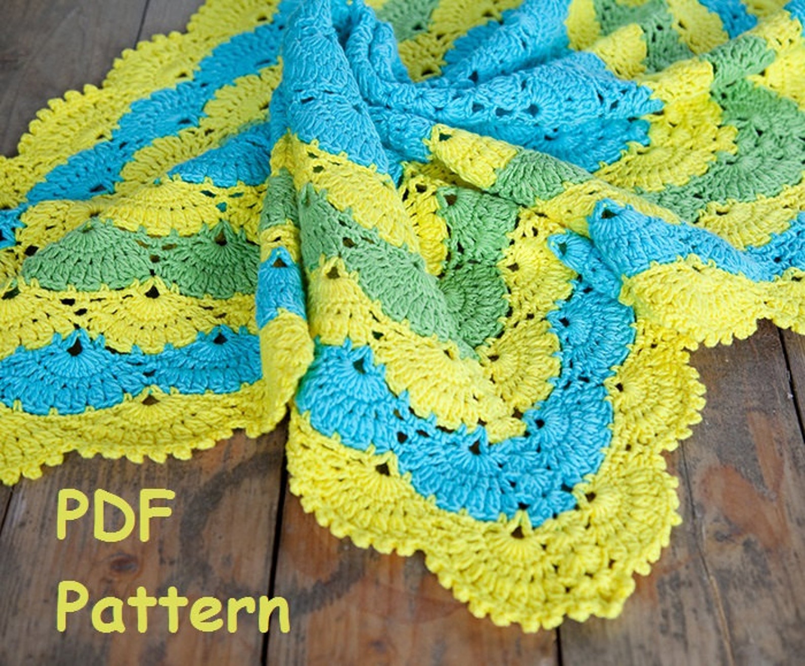 Shell Stitch Baby Afghan