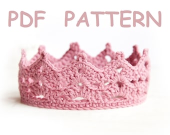 Crochet princess crown pattern - tiara - Easy level crochet - PROMO price