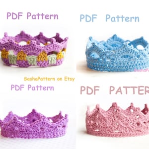 4 virkade Baby Crowns-mönster Set1 Kampanjpris bild 2
