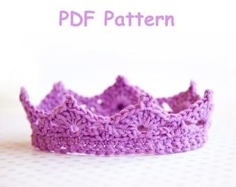 Crochet Baby Crown Pattern: Easy Level, Newborn to Toddler (PDF Pattern)