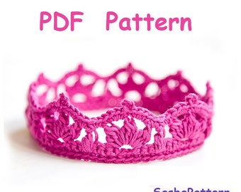 Crochet Princess Crown Pattern: Baby Flower Stitch (PDF Pattern)