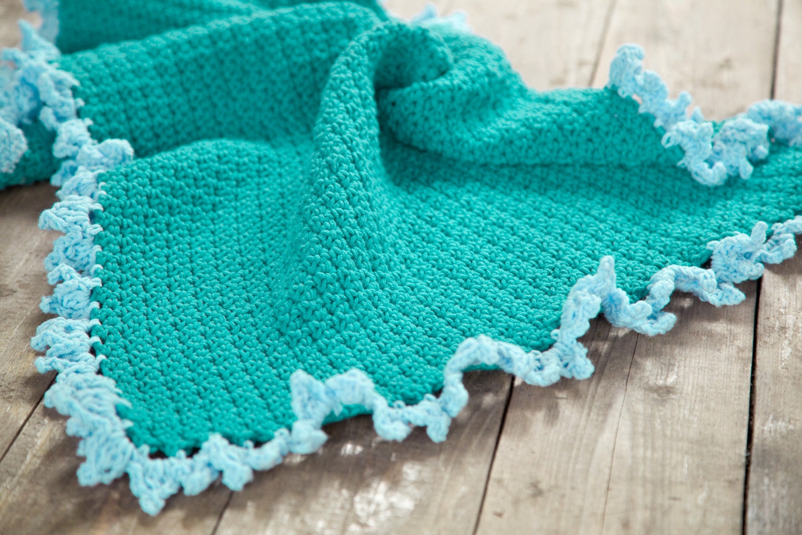 Crochet Baby Afghan With Ruffle Edging Crochet Ruffle Border Blanket