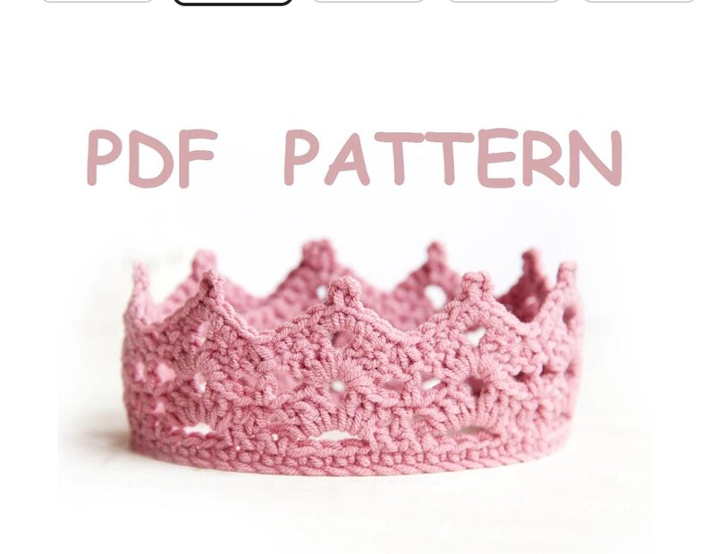 4 virkade Baby Crowns-mönster Set1 Kampanjpris bild 5