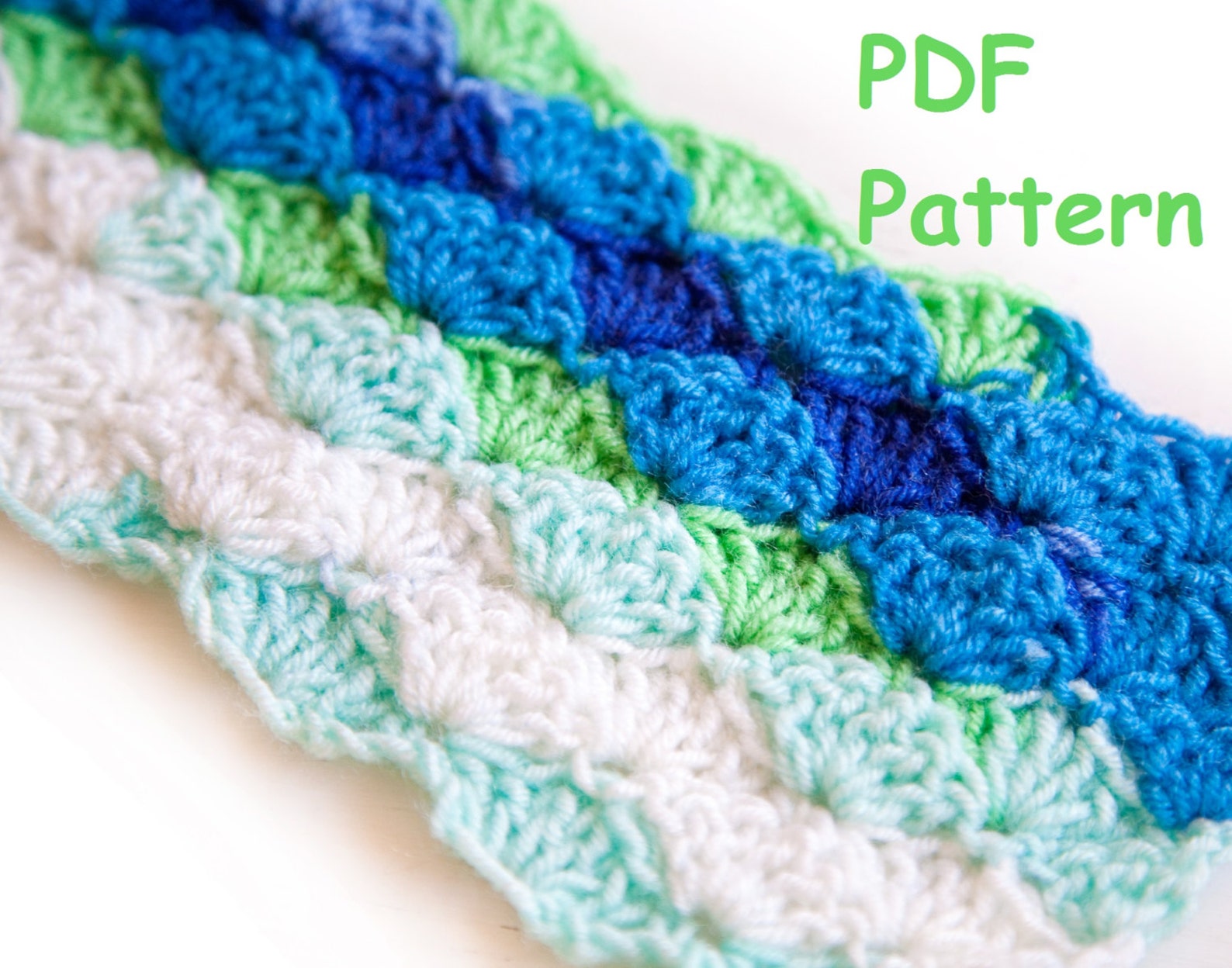 Crochet Shell Stitch Baby Blanket Pattern Easy Crochet for Etsy