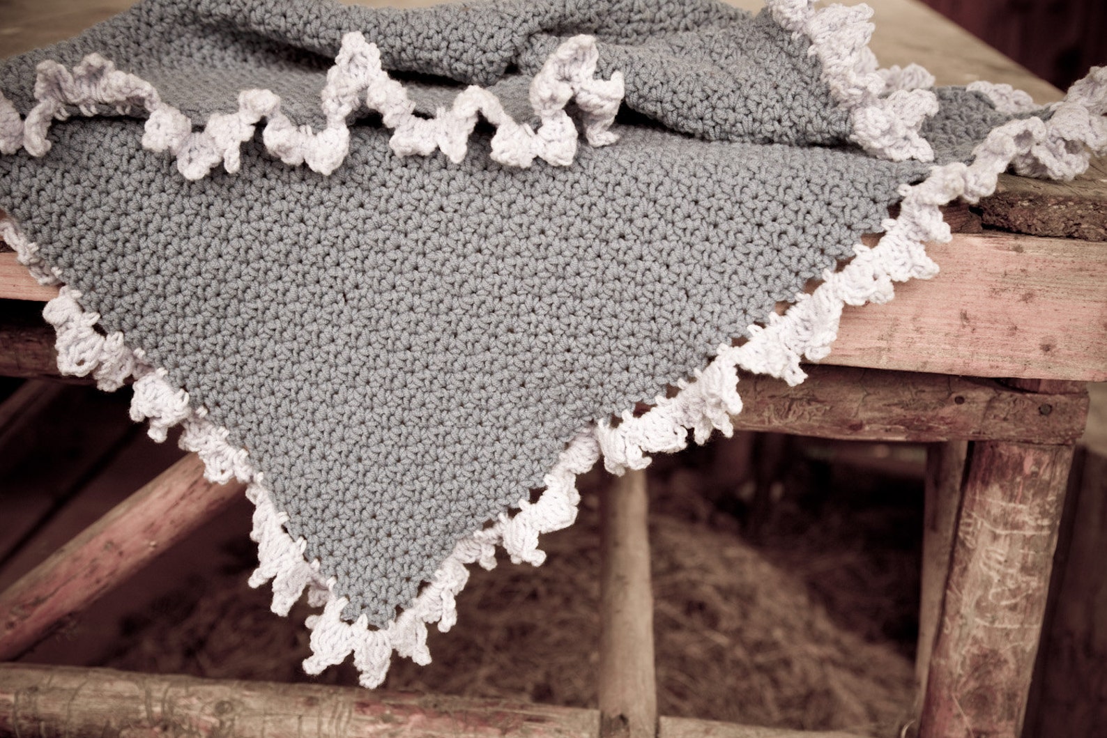 Crochet Ruffle Border Blanket Pattern baby afghan with Etsy