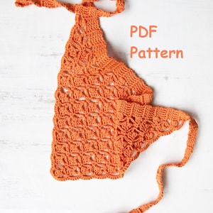 Beach bandana – sport head kerchief - baptism headband - hair accessory - easy crochet pattern
