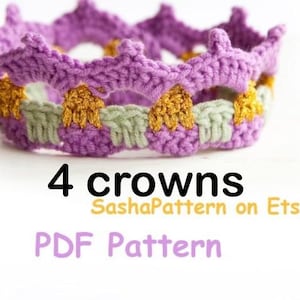 4 virkade Baby Crowns-mönster Set1 Kampanjpris bild 1