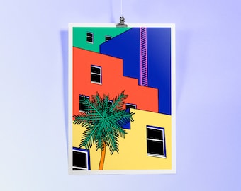 Everything Outlined - Giclee Print, Art Print, Architectural Print, Geometric Illustration